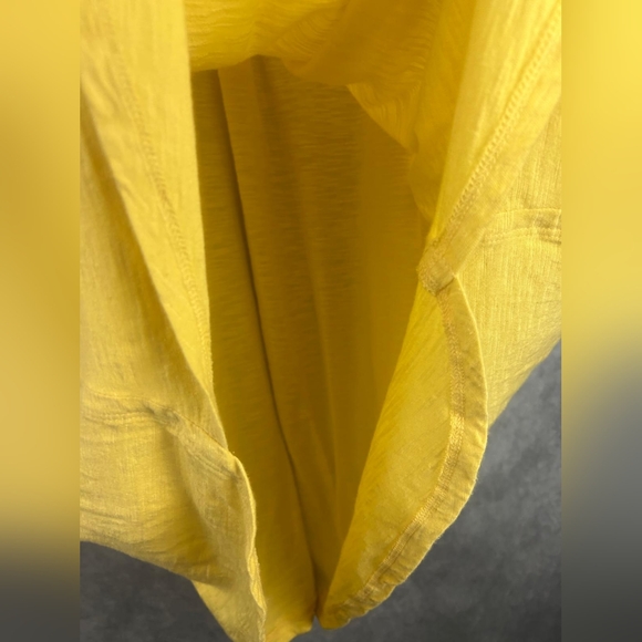 J.Jill Women's Pima Seamed Elbow Sleeve Tunic Top‎ Mustard Yellow Flowy 3X - Picture 9 of 13